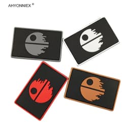 AHYONNIEX 1 PC Soft PVC Material Bird Armband Patch Hook And Loop 3D Badge Military Tactical Flag Stickers DIY