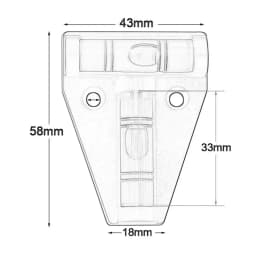 1Pcs Mini T Type Spirit Level Measurement Instrument Triangular Level T-type Spirit Bubble Shell Plastic Measuring Tools