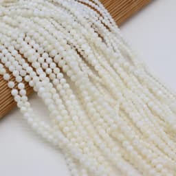 Natural Shell Beads Round Shape Mother of Pearl Punch Loose Isolation Beads for Jewelry Making DIY Bracelet Necklace Accessories