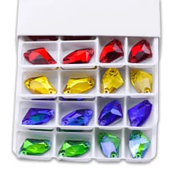 Exquisite All Sizes Sewing Rhinestone Color Crystal AB Popular Sewing Crystal Stone 2 Hole Clothes DIY Making Wedding Dress Shoe