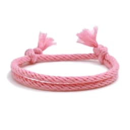 Meetvii Lucky Pure Colour Rope Bracelet Women Men Handmade Woven Cotton String Bracelet Couple Friendship Jewelry 14 Colors