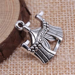 WYSIWYG 5pcs 23x21mm Antique Silver Color Circus Charms Pendant For Jewelry Making DIY Jewelry Findings
