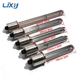 LJXH All 304SS 2'tri Immersion Water Tank Heater Heating Element 3/4.5/6/9/12KW 220/380V for Homebrew with Clamp & Coupling