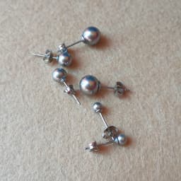 316L Stainless Steel With Senior Grey Nature Shell Pearls Stud Earrings No Fade Allergy Free