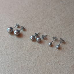 316L Stainless Steel With Senior Grey Nature Shell Pearls Stud Earrings No Fade Allergy Free