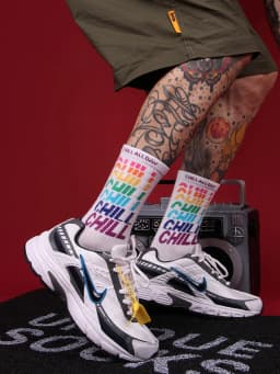 3 Pairs STAY COOL CHILL Letters Hip Hop Harajuku Pink Men's Socks Skateboard Orange Cotton Colorful Letter Long Women Sock