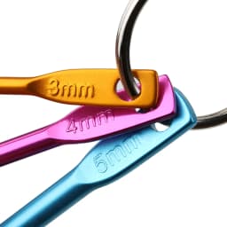 3 Sizes/set Mini Aluminum Keychain Crochet Hooks DIY Multicolour Crafts Tools Knitting Needles Sewing Tools Hook Size 3/4/5mm