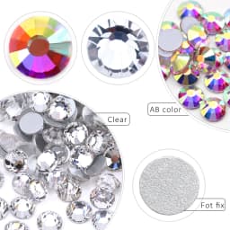 SS3-SS40 Clear Crystal Rhinestones Non Hot Fix Glue On Silver Flatback 3D Nail Art Rhinestones Glitter Crystal Gems Decorations
