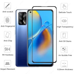 2PCS For OPPO A74 Glass for OPPO A74 4G Tempered Glass Film Screen Protector HD Camera Len Film for OPPO A74 5G