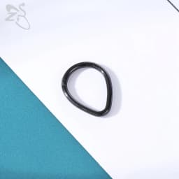 ZS 1 Piece Black Color 316L Stainless Steel Nose Ring For Women Men 8MM Punk Moon Spike Ear Helix Septum Tragus Piercing Jewelry