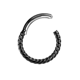 ZS 1 Piece Black Color 316L Stainless Steel Nose Ring For Women Men 8MM Punk Moon Spike Ear Helix Septum Tragus Piercing Jewelry