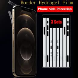 Clear Matte Phone Side Film For iPhone 14 13 12 Pro mini Frame Protective Protector Border Hydrogel Film For iPhone 14 Pro Max