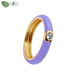 Premium Gold Plated Colorful Enamel Engagement Rings for Women Fashion Wedding Luxury Jewelry Party Women's Accessories