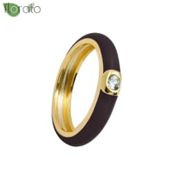 Premium Gold Plated Colorful Enamel Engagement Rings for Women Fashion Wedding Luxury Jewelry Party Women's Accessories
