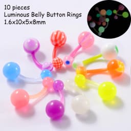 8/10/14pcs Acrylic Colorful Mixed Style Nose Ring Tongue Lip Eyebrow Ring Ear Studs Tragus Helix Lobe Ball Piercing Body Jewelry