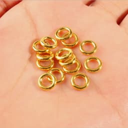 50pcs 8x2mm Gold/Silver Color Alloy Closed Jump Rings Metal Circle Hoops Connectors For Jewelry Making DIY Accessories Supplies