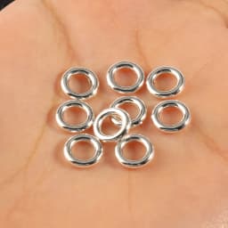 50pcs 8x2mm Gold/Silver Color Alloy Closed Jump Rings Metal Circle Hoops Connectors For Jewelry Making DIY Accessories Supplies