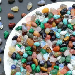 10PC New Reiki Natural Gem Stone Beads Charms Drop-shaped Faceted Moonstone Pendant for DIY Necklace Earring Jewelry Making Gift
