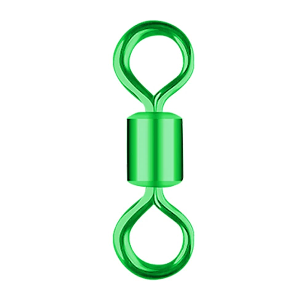 DNDYUJU 50/100pcs 5Color Bearing Swivel Fishing Connector Barrel Rolling Swivel Hooked Snap Fishhook Lure Fishing Accessories