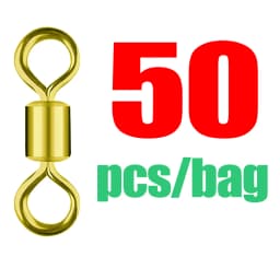 DNDYUJU 50/100pcs 5Color Bearing Swivel Fishing Connector Barrel Rolling Swivel Hooked Snap Fishhook Lure Fishing Accessories