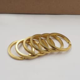 50pcs Solid Brass Split Rings Keyring Double Loop O ring Buckls Keychain Keys Holder Parts DIY hardware Accessories