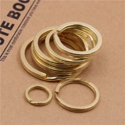 50pcs Solid Brass Split Rings Keyring Double Loop O ring Buckls Keychain Keys Holder Parts DIY hardware Accessories