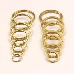 50pcs Solid Brass Split Rings Keyring Double Loop O ring Buckls Keychain Keys Holder Parts DIY hardware Accessories