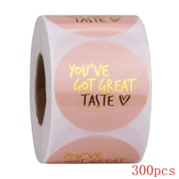 50-500pcs Round Pink Business Label Stickers Paper Cute Thank You Stickers For Baking Packaging Seal Labels Stationery Stickers