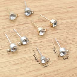 50pcs 4mm 5mm 6mm Rhinestone Pin Stud Earring Findings Basic Pins Stoppers Connector For DIY Jewelry Making Accessories Supplies