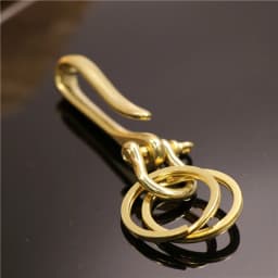 1Piece Solid Brass Keychain D Ring Shackle U-shape Hook Key Ring Wallet Chain Hook Belt U Hook with D Shackle Split Rings