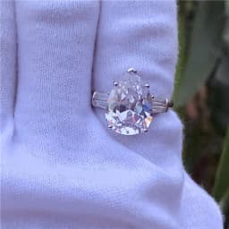 Luxury Water Drop 6ct Lab Diamond Ring 925 sterling silver Engagement Wedding band Rings for Women Bridal Fine Party Jewelry