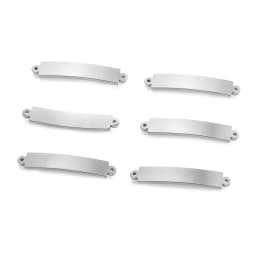 10pcs/lot Stainless Steel Gold Connectors For Jewelry Making Blank Bar Hand Stamping Tags Engraved DIY Making Bracelet