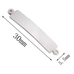 10pcs/lot Stainless Steel Gold Connectors For Jewelry Making Blank Bar Hand Stamping Tags Engraved DIY Making Bracelet