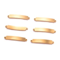 10pcs/lot Stainless Steel Gold Connectors For Jewelry Making Blank Bar Hand Stamping Tags Engraved DIY Making Bracelet