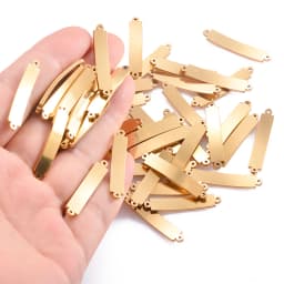 10pcs/lot Stainless Steel Gold Connectors For Jewelry Making Blank Bar Hand Stamping Tags Engraved DIY Making Bracelet