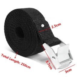 2.5mx25mm Car Tension Rope Tie Down Strap Strong Ratchet Belt Car Luggage Bag Cargo Lashing Strap Zinc Alloy Zinc Nylon 5 color