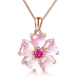 Huitan Fancy Flower Necklace Women Temperament Sweet Chain Neck Female Party Accessories Anniversary Love Gift Fashion Jewelry