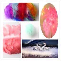 100Pcs Natural Small Floating Feather 4-8cm Floating Goose Down Color Feather Wedding Dress Dream Net Decoration Accessories