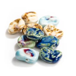 30#5pcs Abstract Irregular Special Shape Pendant Ceramic Retro Beads For Jewelery Making #MY265