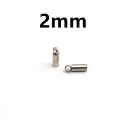 5-10Pcs/Lot 2-10mm Stainless Steel Tassel Caps Leather Cord Bracelet End Tips Crimp Caps For Jewelry Making Supplies Accessories