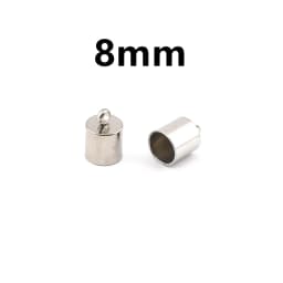 5-10Pcs/Lot 2-10mm Stainless Steel Tassel Caps Leather Cord Bracelet End Tips Crimp Caps For Jewelry Making Supplies Accessories