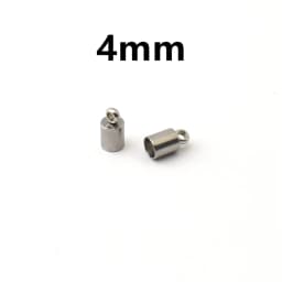 5-10Pcs/Lot 2-10mm Stainless Steel Tassel Caps Leather Cord Bracelet End Tips Crimp Caps For Jewelry Making Supplies Accessories