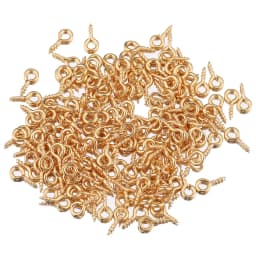 100pcs Stainless Steel Tiny Mini Eye Pins Eyepins Hooks Eyelets Screw Threaded Gold Clasps HooksFor Diy Jewelry Making Wholesale