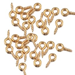 100pcs Stainless Steel Tiny Mini Eye Pins Eyepins Hooks Eyelets Screw Threaded Gold Clasps HooksFor Diy Jewelry Making Wholesale