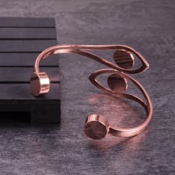Dolphin Pure Copper Bracelets for Women Green Artificial Opal Magnetic Bangles Benefits Simple Adjustable Cuff Jewelry Female