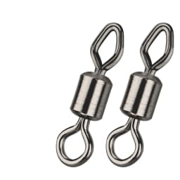 DNDYUJU 100pcs Fishing Connector Eight Word Ring Diamond Swivels Eye Rolling Swivel Fishhooks Lure Connector Fishing Accessories