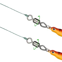 DNDYUJU 100pcs Fishing Connector Eight Word Ring Diamond Swivels Eye Rolling Swivel Fishhooks Lure Connector Fishing Accessories