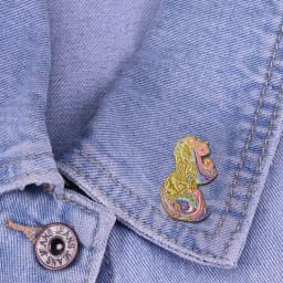Sacred Unicorn Brooch Fantasy Animal Pegasus Horse Creature Enamel Pin