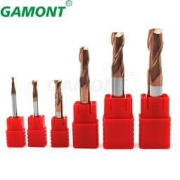 GAMONT HRC55 2-Flute Tungsten Steel Carbide Nano Coating Flat Milling Cutter CNC Machinery Maching Special Endmill Tools
