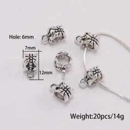 20pcs Antique Necklace Connector Bail Beads Clip Bail Beads Pendant Clasp For DIY Jewelry Making Findings Accessories Supplies